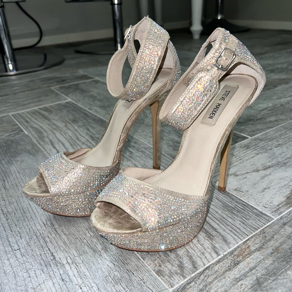 Steve Madden Swarovski Crystal Platforms